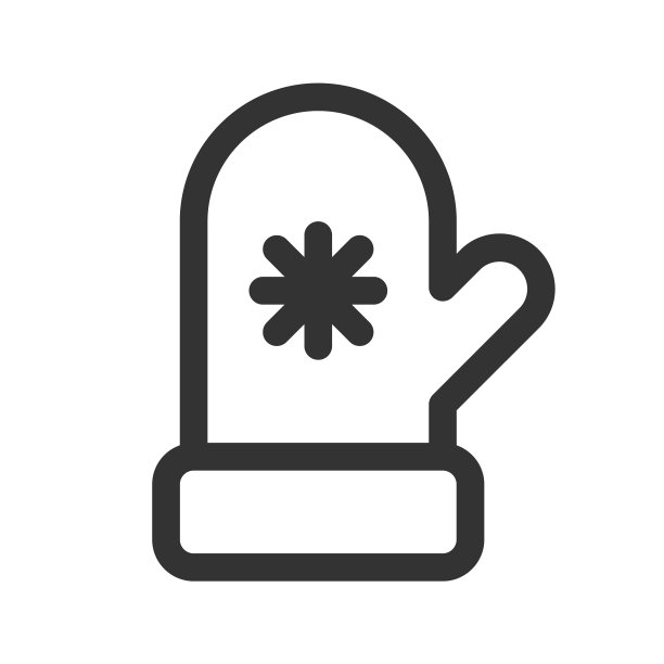 连指手套手套图标。行手套图标。图片下载