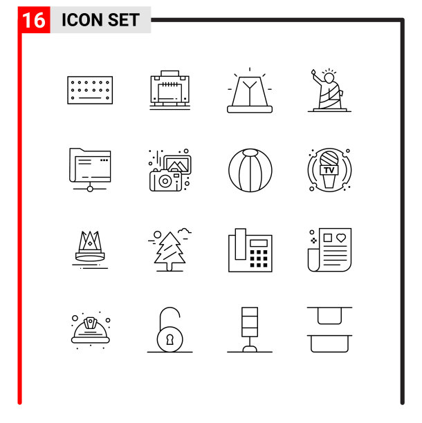 16主题大纲和可编辑符号数据图片下载