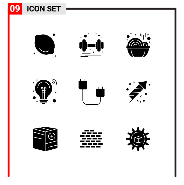 象形文字设9个简单实心字形线图片下载