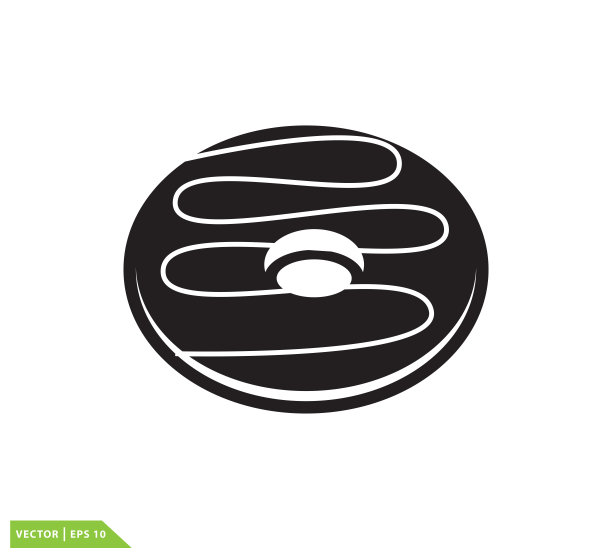 甜甜圈图标矢量标志设计模板图片下载