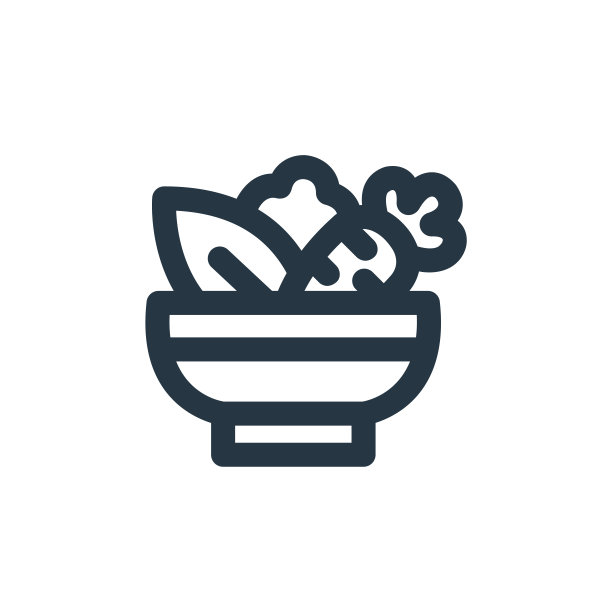 沙拉图标矢量餐厅概念。细线插图的沙拉可编辑的笔触。沙拉线性标志用于web和移动应用程序，标志，印刷媒体。图片下载