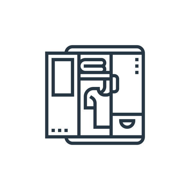 橱柜图标向量来自家电概念。细线插图的内阁可编辑的笔触。橱柜线性标识用于web和移动应用程序，标志，印刷媒体。图片下载