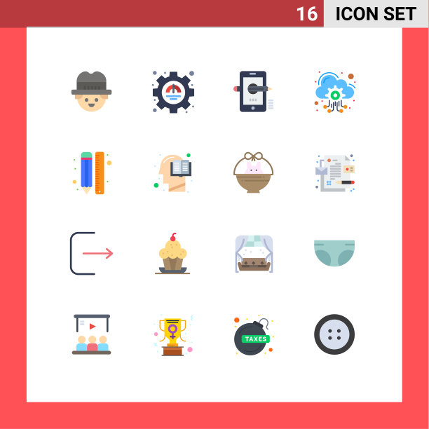 16组现代平面颜色设置为绘制图片下载