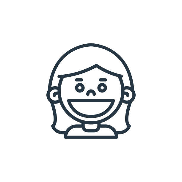 女孩图标向量从儿童形象概念。细线插图的女孩可编辑的笔触。女孩线性符号用于网络和移动应用程序，标志，印刷媒体。图片下载