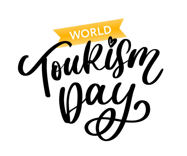世界旅游日白底手写体。矢量插图为您的设计图片下载