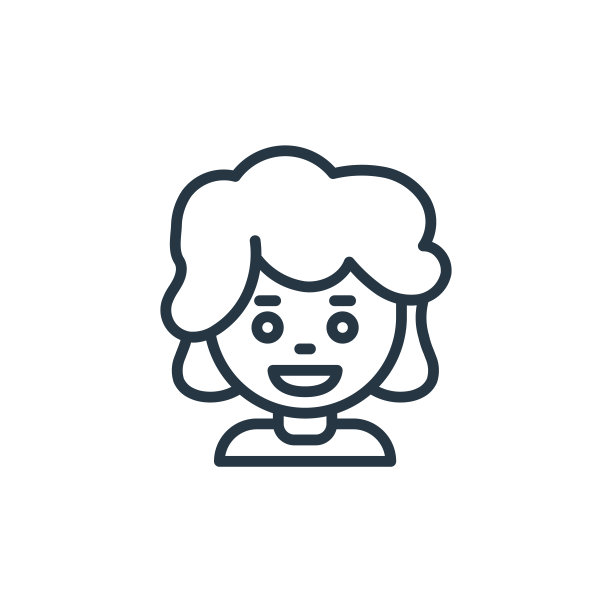 女孩图标向量从儿童形象概念。细线插图的女孩可编辑的笔触。女孩线性符号用于网络和移动应用程序，标志，印刷媒体。图片下载