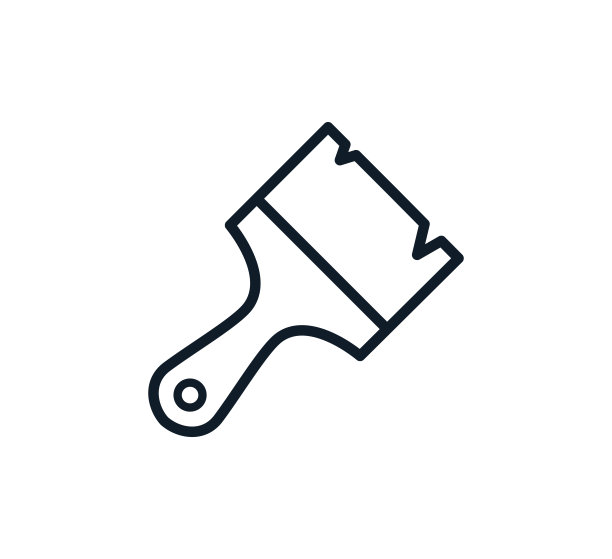 画笔图标矢量标志设计流行图片下载