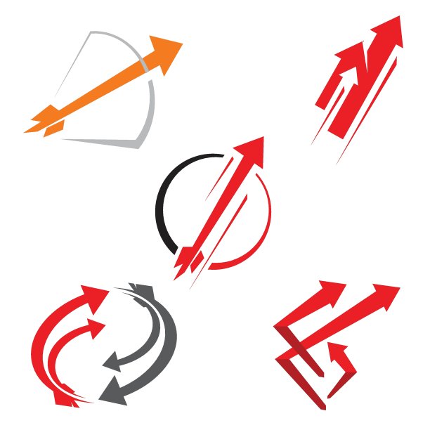 矢量版本，箭头图标孤立在白色的网页设计。Jpeg版本也可用图片下载