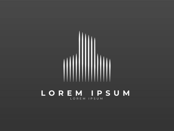 房地产线建筑标志设计图片下载