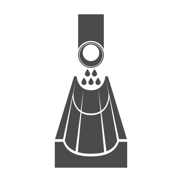 排水系统图标在平面风格。矢量插图。图片下载