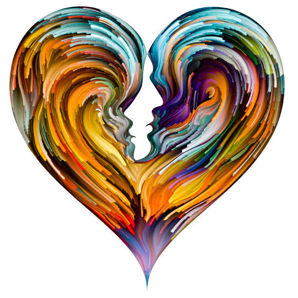 融合的心图片下载
