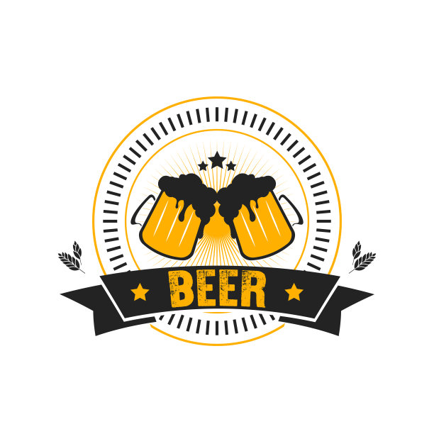 啤酒标志设计模板图片下载