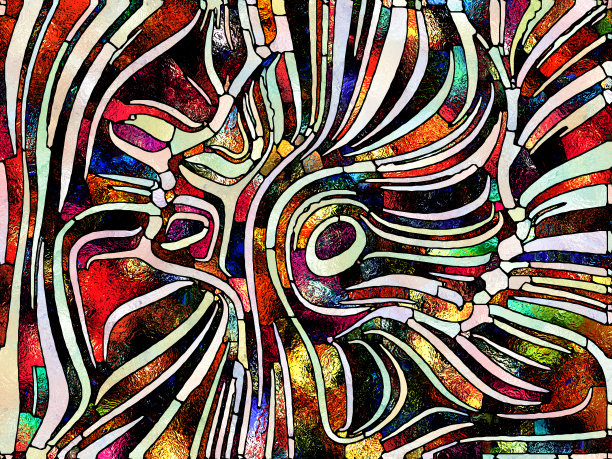 彩色玻璃的深度图片下载