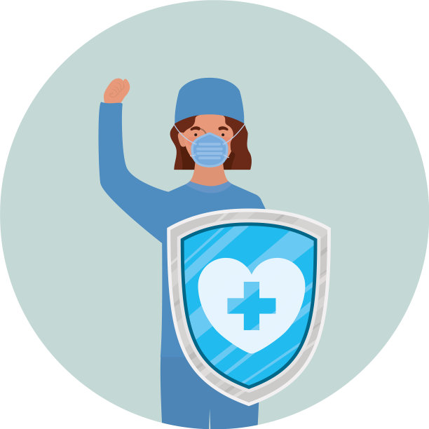 女医生英雄，护盾对抗2019新型冠状病毒图片下载