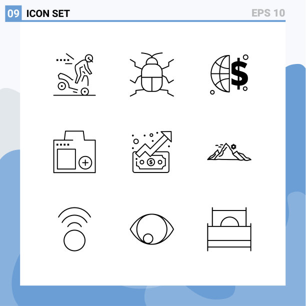 9 .用户界面轮廓包现代标识和图片下载