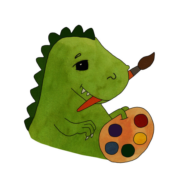 恐龙的艺术家图片下载