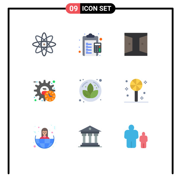 象形文字设定9个简单的平色时间图片下载