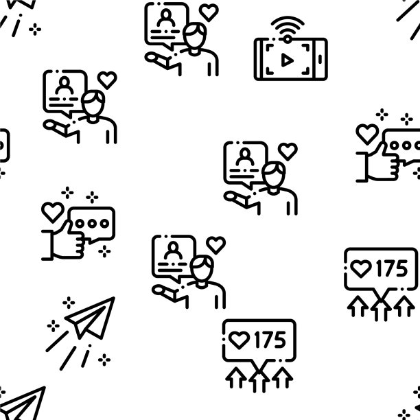 博主互联网社交渠道无缝模式图片下载