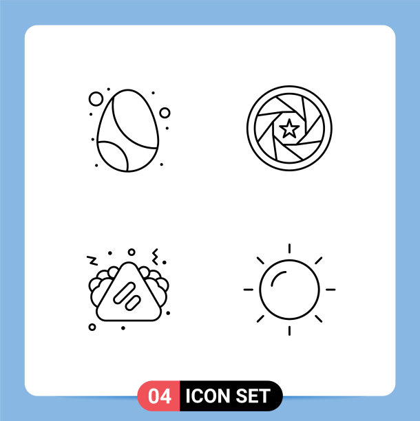 4创意图标的现代标志和符号图片下载