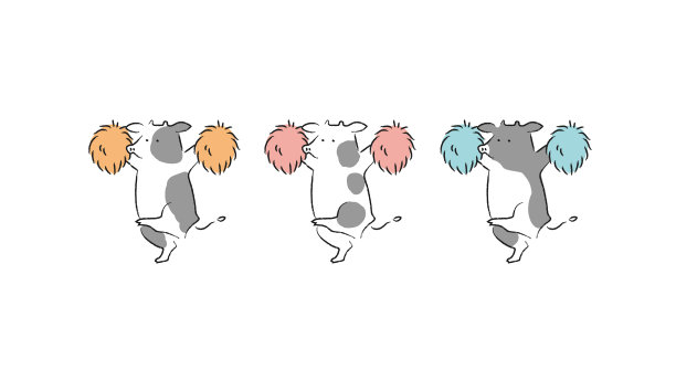 三头牛啦啦队图片下载