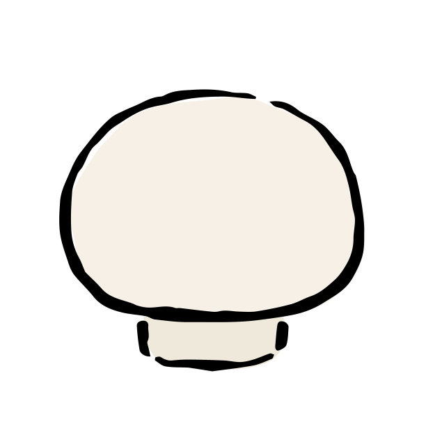 蘑菇插图:像手绘插图的墨水和画笔图片下载