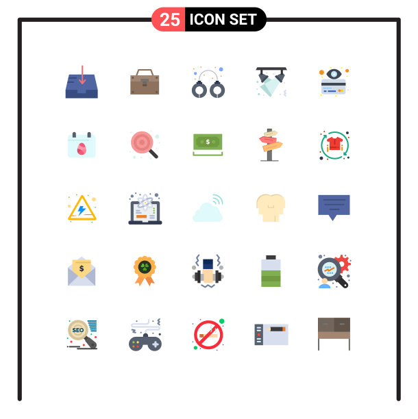 用户界面包25个基本平色的图片下载
