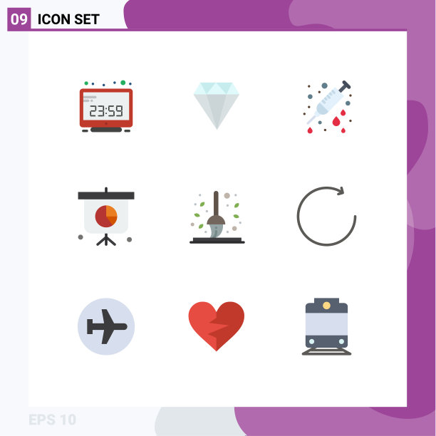 9 .主题平色和可编辑的符号图片下载