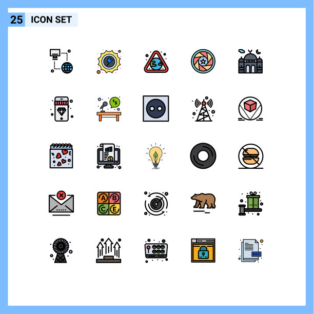 现代设置25填充线和平色图片下载