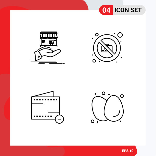 4线概念为网站移动和应用商店图片下载
