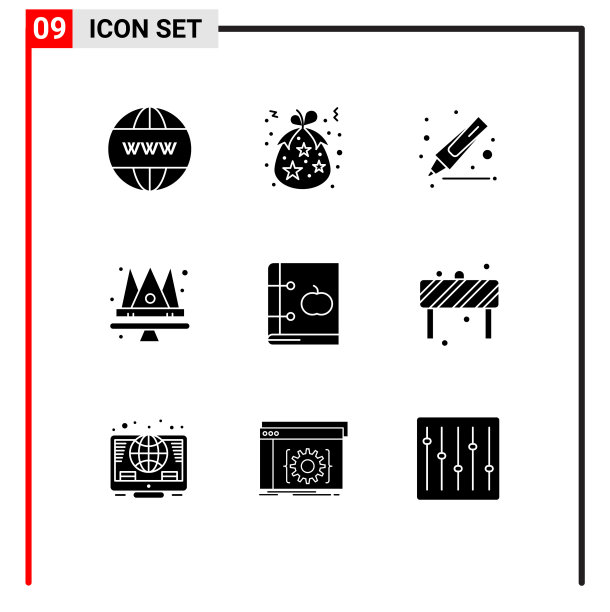 主题立体符号和可编辑符号的9种图片下载