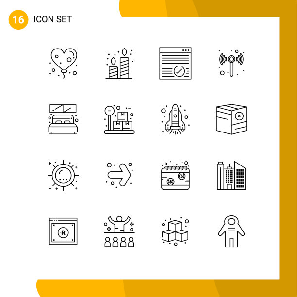 16适用于网络和移动的通用大纲图片下载