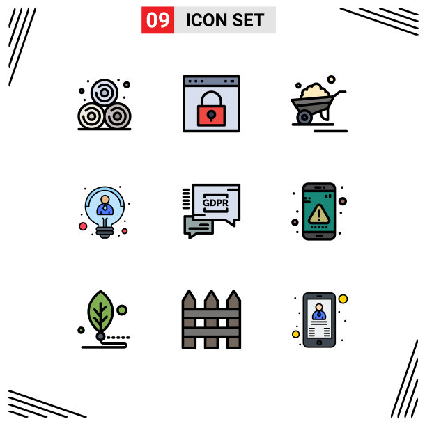 设置9商业填充线平面颜色包图片下载