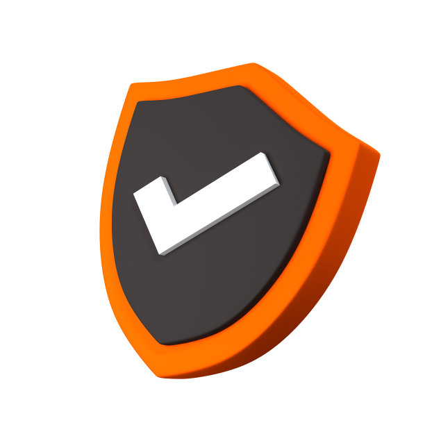 3D盾牌形状孤立在白色背景。三维渲染图片下载