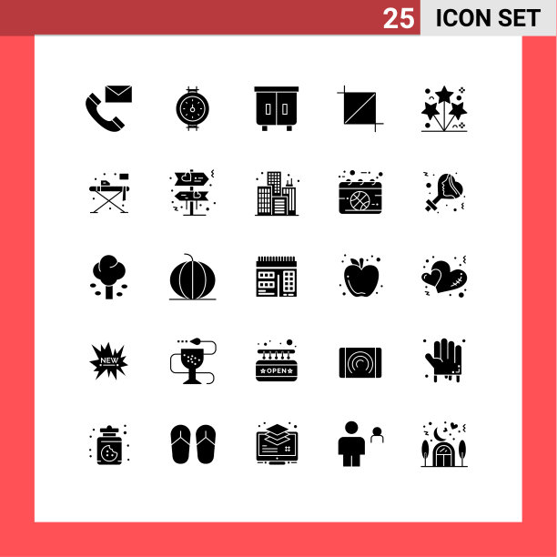 包25个创造性的固体符号轻工具图片下载