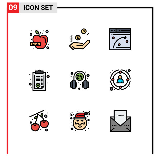 9 .创意图标的现代标志和符号图片下载