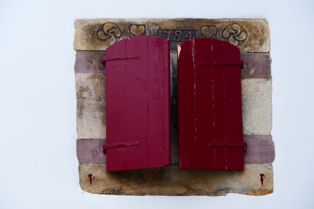 巴斯克粉色砂岩房屋，1784年图片下载