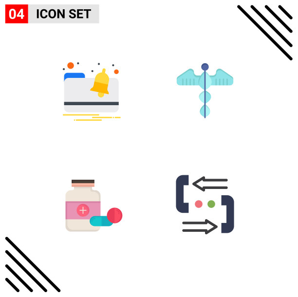 组4平面图标标志和符号警报图片下载