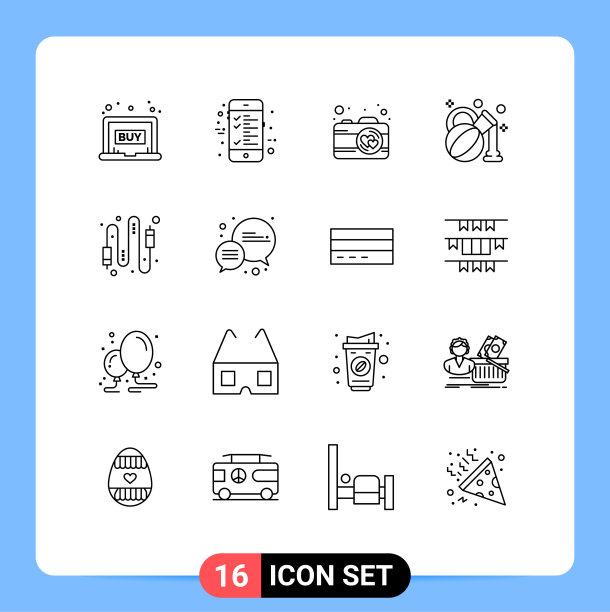 16组现代轮廓电器设置图片下载