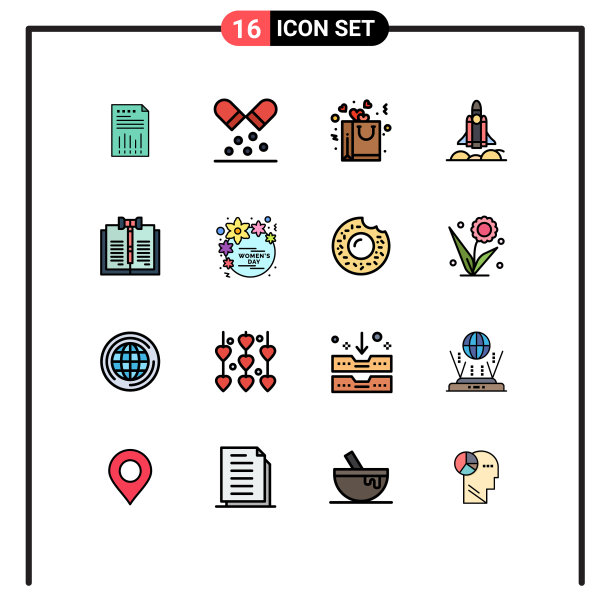 16平面颜色填充线概念的网站图片下载