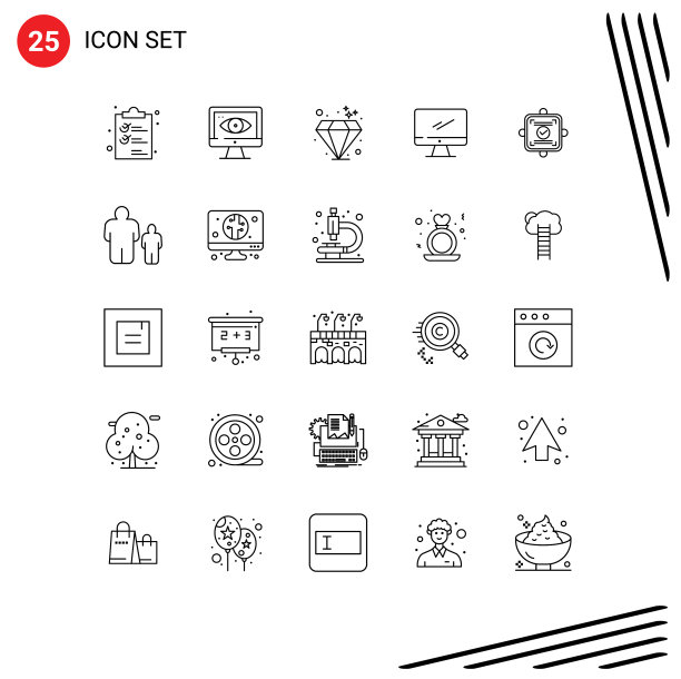 股票图标包25行符号和符号图片下载