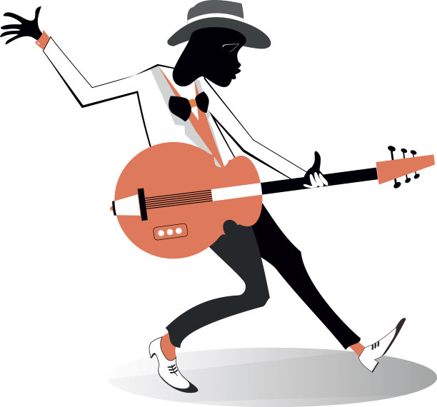 美国黑人的吉他手图片下载