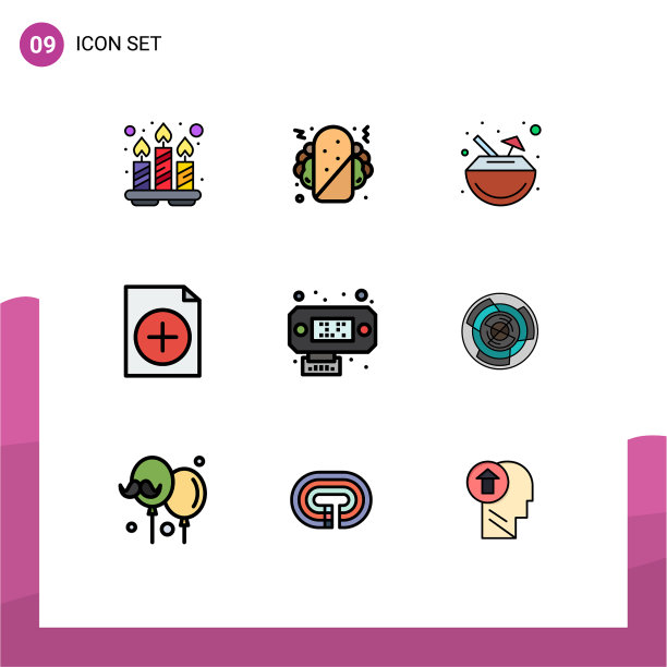 9 .创意图标的现代标志和符号图片下载