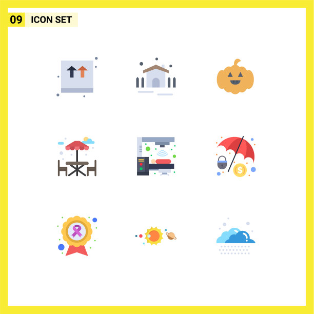 为扫描仪设置9个商业平面颜色包图片下载