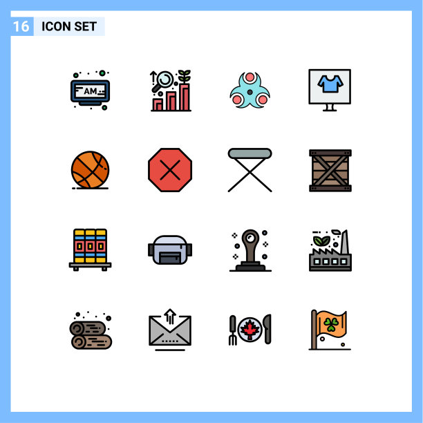 现代集16平色填充线条图片下载