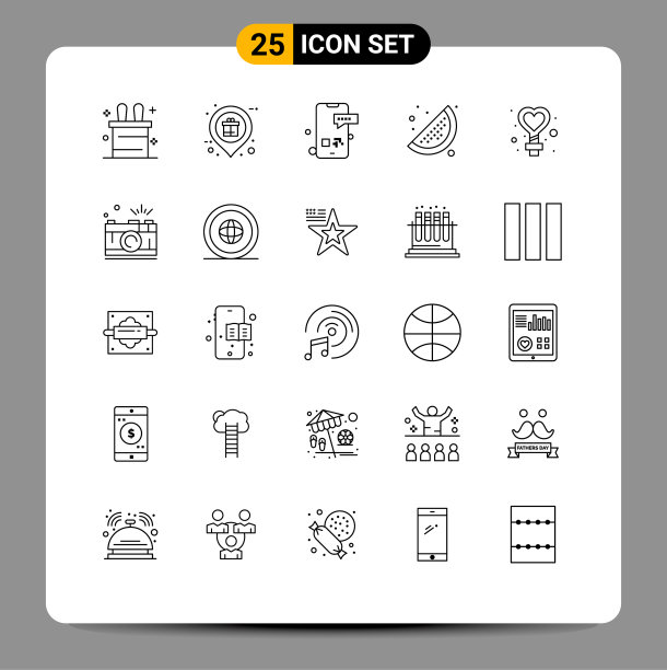 在网格上设置25行符号为女性消息图片下载