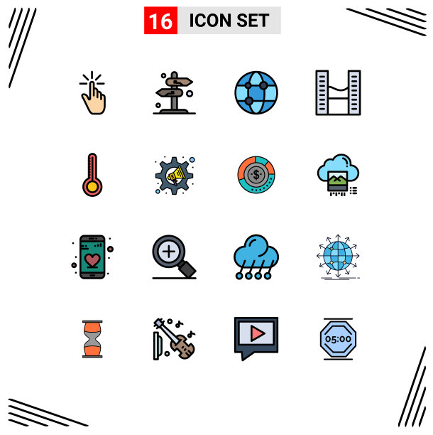 通用图标符号组16现代扁平图片下载