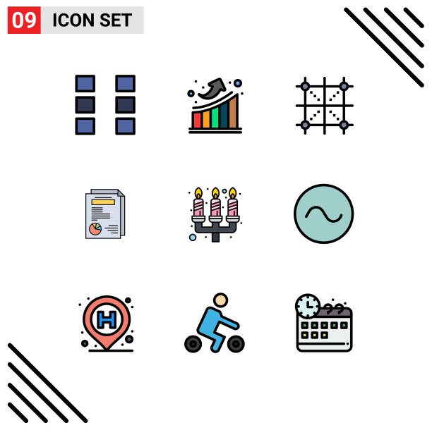 现代集9填充线平色象形文字图片下载