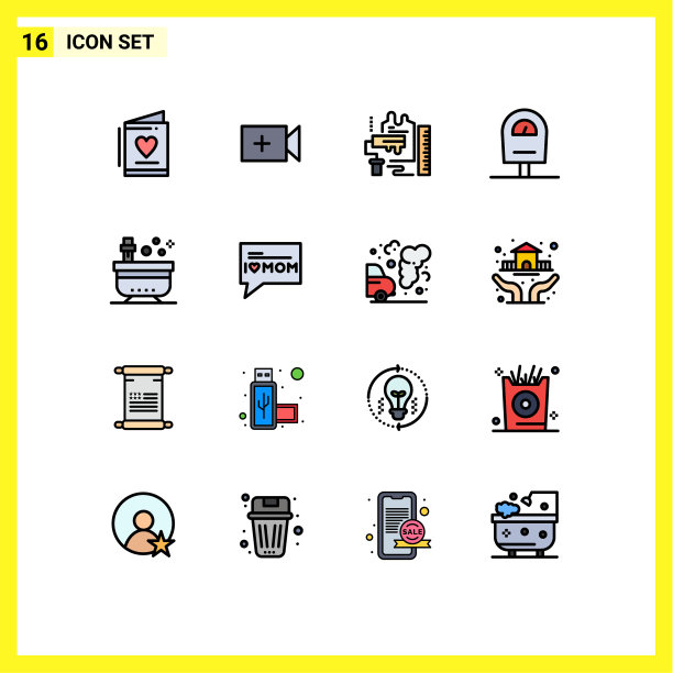 16平面颜色填充线概念的网站图片下载