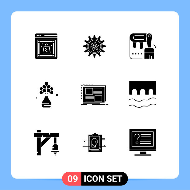 9 ． 坚实的字形概念的网站，移动和图片下载