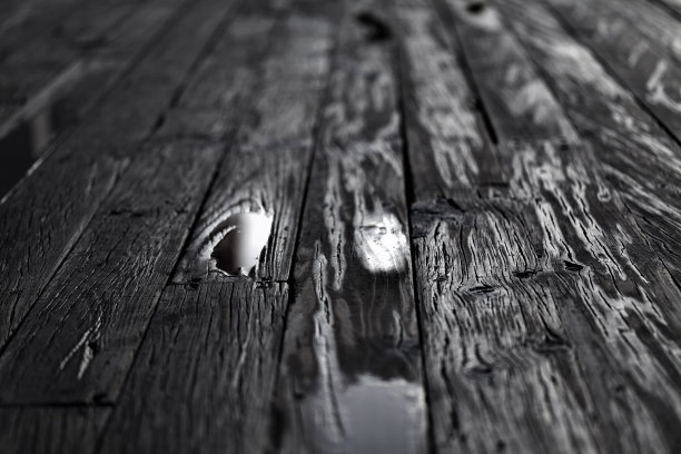 木地板湿水坑递减视角图片下载